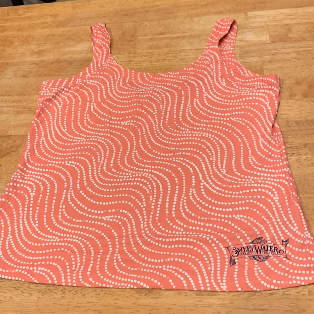 Salmon colored tank Sweetwater Brewing